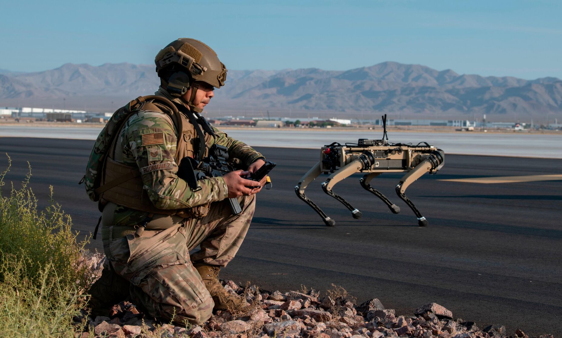 Robot dogs join US Air Force exercise giving glimpse at potential battlefield of the future